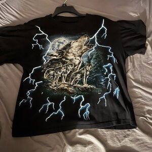 Vintage usa thunder wolves motorcycle tee